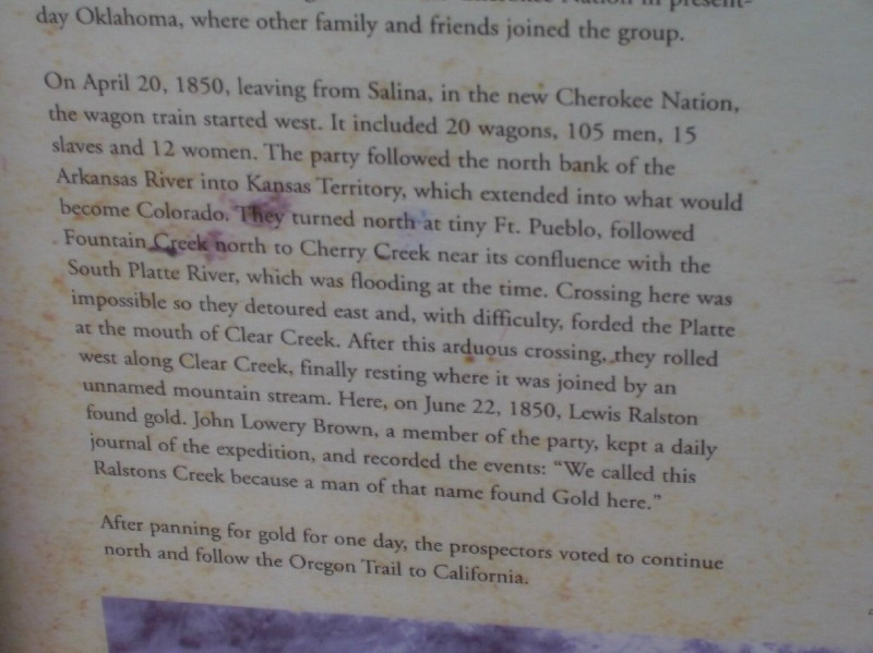 Gold Strike Park - Lewis Ralston's discovery of gold on June 22, 1850 Gold Strike Park