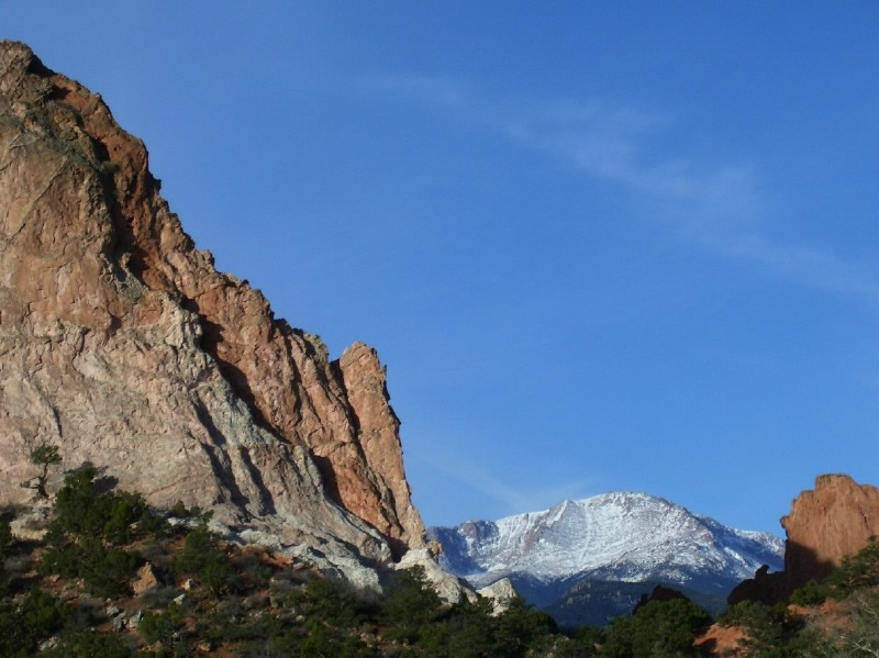 Pikes Peak from Garden of the Gods Park